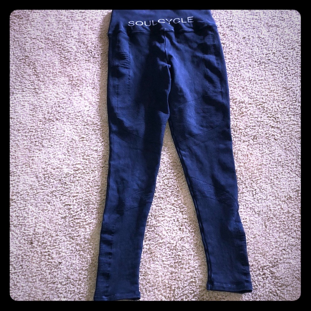 Cutest SoulCycle Blue Leggings
